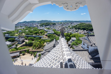 Himeji city from castle window