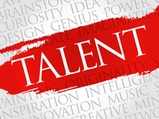 Talent word cloud, business concept