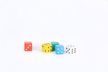 Poker cube on a white background