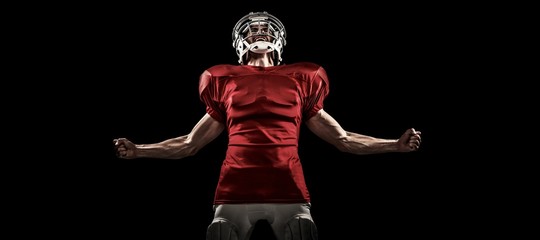 Aggressive american football player © vectorfusionart