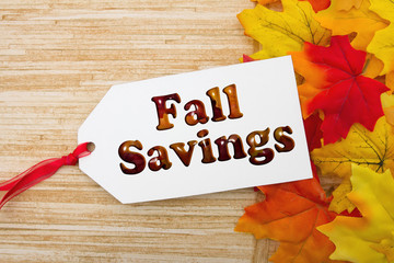 Fall Savings Gift Tag