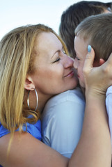 Mother Touches the Son by a Nose