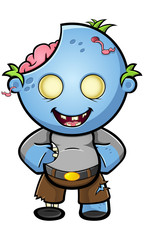 Blue Zombie Character