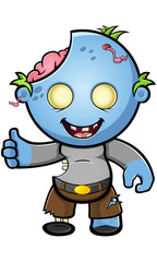 Blue Zombie Character