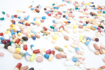 Various pharmaceuticals. All on white background