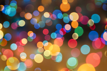 Abstract circular bokeh background of Christmas lights