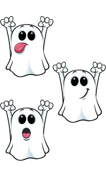 Cartoon Ghost Character - Set 1