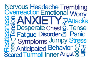 Fototapeta premium Anxiety Word Cloud