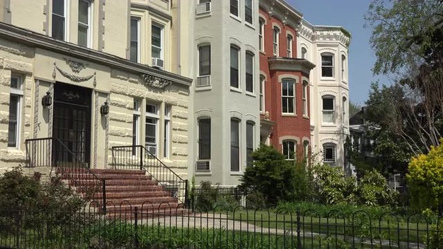 Capitol Hill beautiful row houses yards Washington DC 4K 041