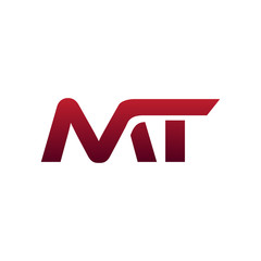 Modern Initial Logo MT - obrazy, fototapety, plakaty