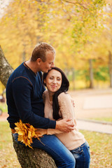 Fototapeta premium A young couple that is about to kiss