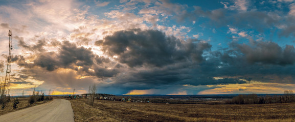 Storm clouds at sunset / грозовые тучи на закате