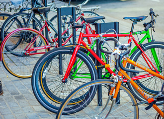 Fototapeta na wymiar Bicycles
