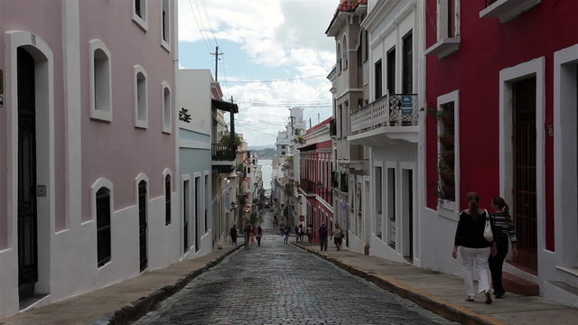 Old San Juan Puerto Rico cobblestone road HD 1723