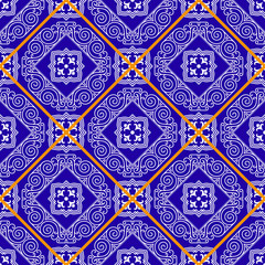 Seamless pattern from tiles.