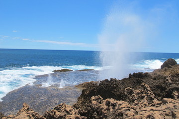 Blow holes at Gnaraloo Station, Western Australia

