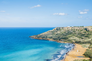 Fototapeta premium Ramla Bay, on the northern side of Gozo, Malta