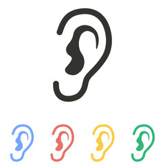 Naklejka premium Ikona ucha