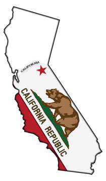 California Flag In Map