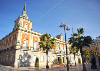 Fototapeta na wymiar Ayuntamiento de Huelva, Plaza de la Constitución, Andalucía, España