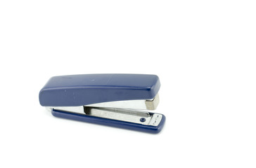 isolated white background image of blue stapler