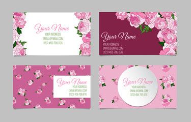 Beautiful floral business cards