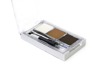 Makeup eyebrow powder colors isolate on white background