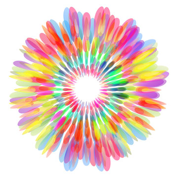 recommend clip art: Colorful abstract flower icon, design element