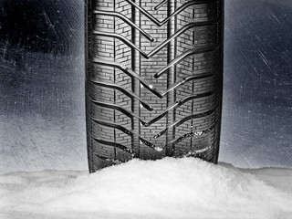 Snowy winter tyre