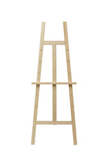 Wooden painter easel isolated on white