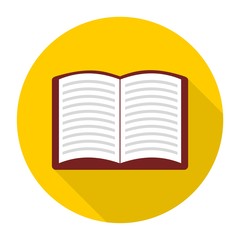 Vector Book Icon with long shadow