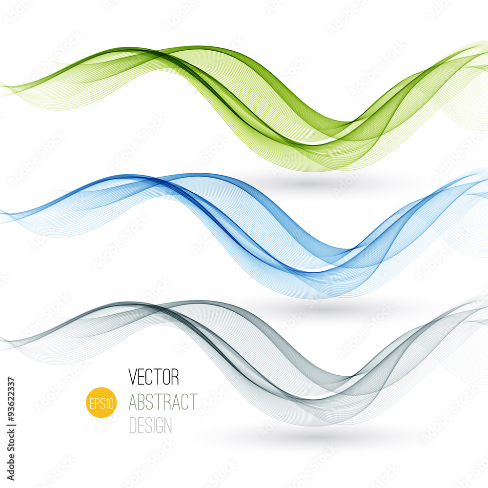 Poster set of abstract waves. vector illustration