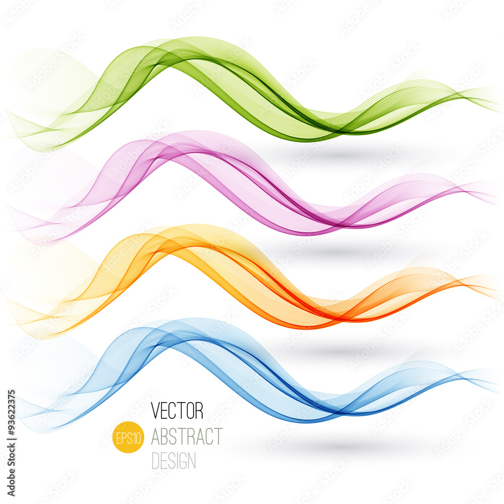 Poster set of abstract waves. vector illustration