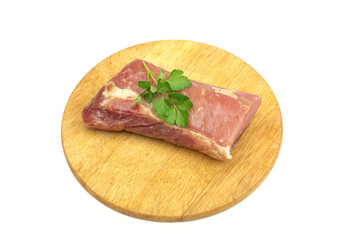 meat on the white background