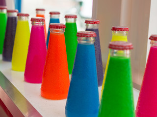 Fluorescent Colorful Aperitif Bottle Drinks