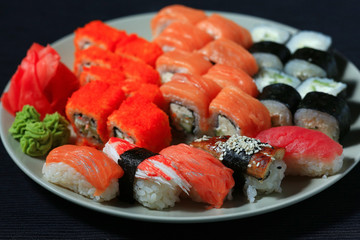 rolls portion serving traditional Japanese cuisine