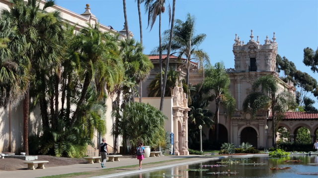 San Diego Balboa Park Lily Pond museums HD 9127