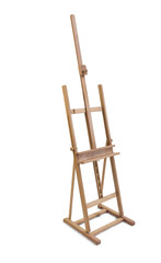 Wooden painter easel isolated on white
