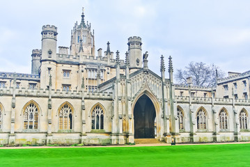 Fototapeta na wymiar View of St John's College, University of Cambridge in Cambridge, England, UK.
