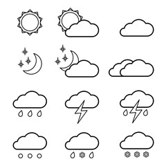 Set of weather icons.