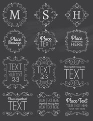 Chalkboard Swirl Frames Three