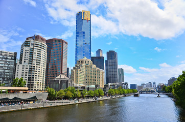 View of Melbourne skyline in summer © Javen