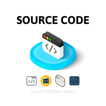 Source Code Icon In Different Style