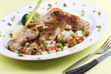 Grilled chicken steak