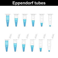 Opened and closed Eppendorf tubes