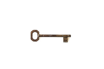 Old key with white background