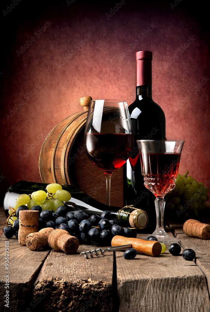 Wall mural cabernet and grape