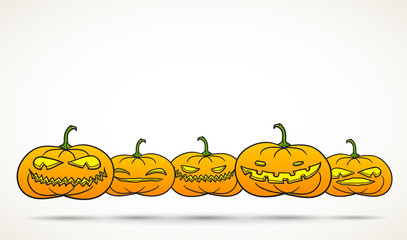 Halloween pumpkins card
