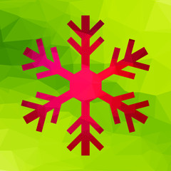 Abstract Christmas geometric snowflake