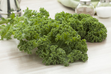 Fresh picked curly kale